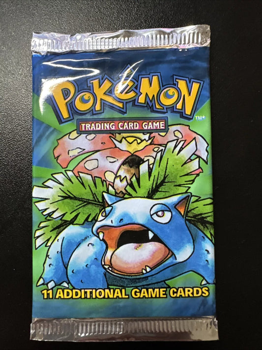 Pokemon Base Set Booster Pack - Wizards of the Coast (Venusaur Art)
