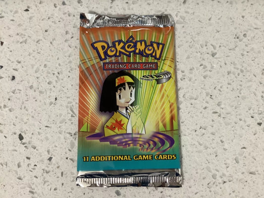 Gym Heroes Booster Pack Unlimited Factory Sealed Erika Art Vintage Pokemon