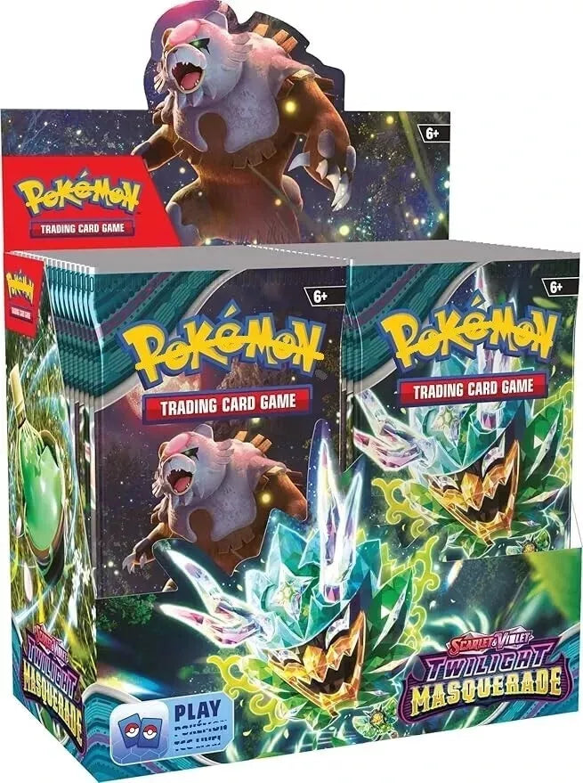 Twilight Masquerade Booster Box Scarlet and Violet with High Quality Magnetic Acrylic Case