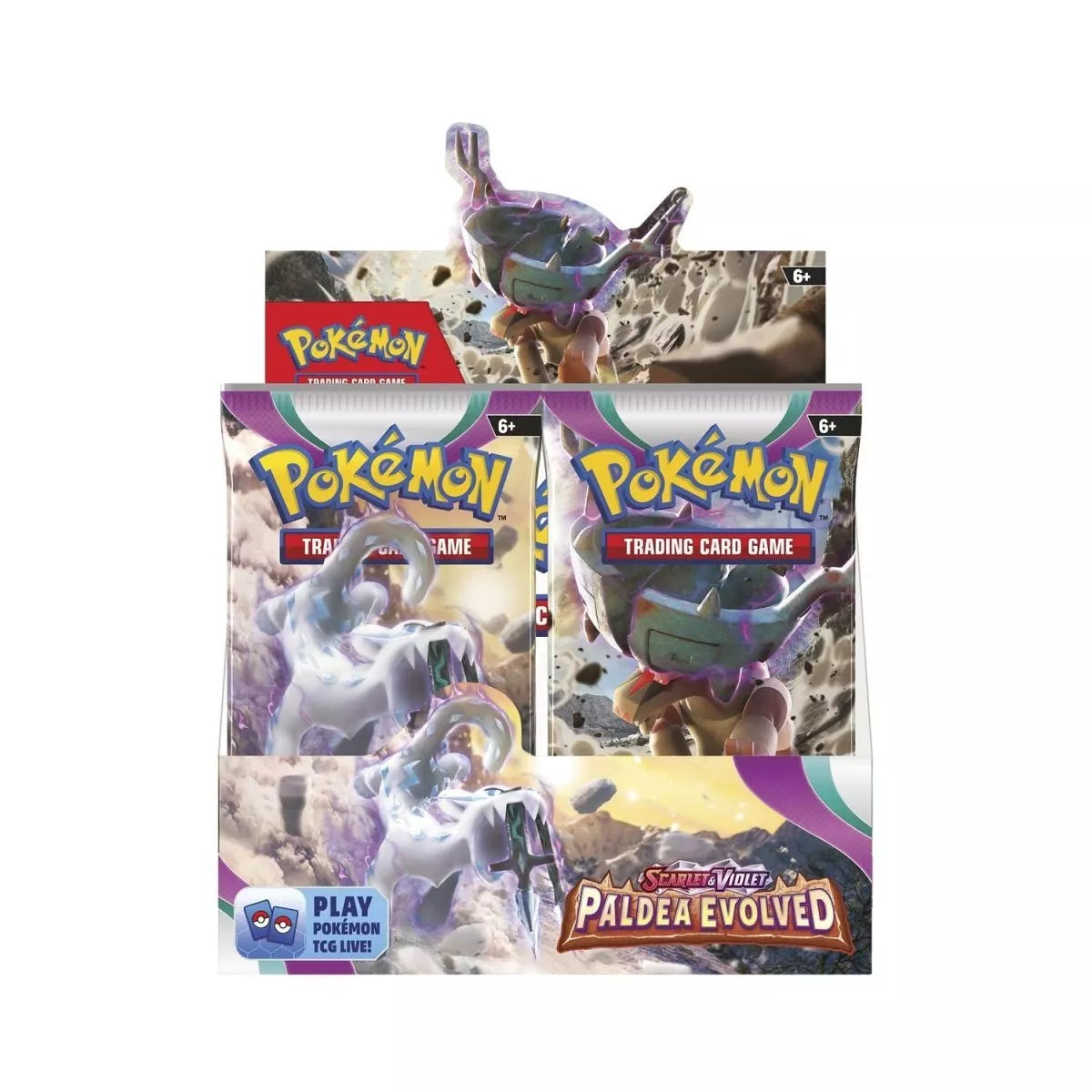Paldea Evolved Scarlet & Violet Factory Sealed Booster Box with High Quality Magnetic Acrylic Case