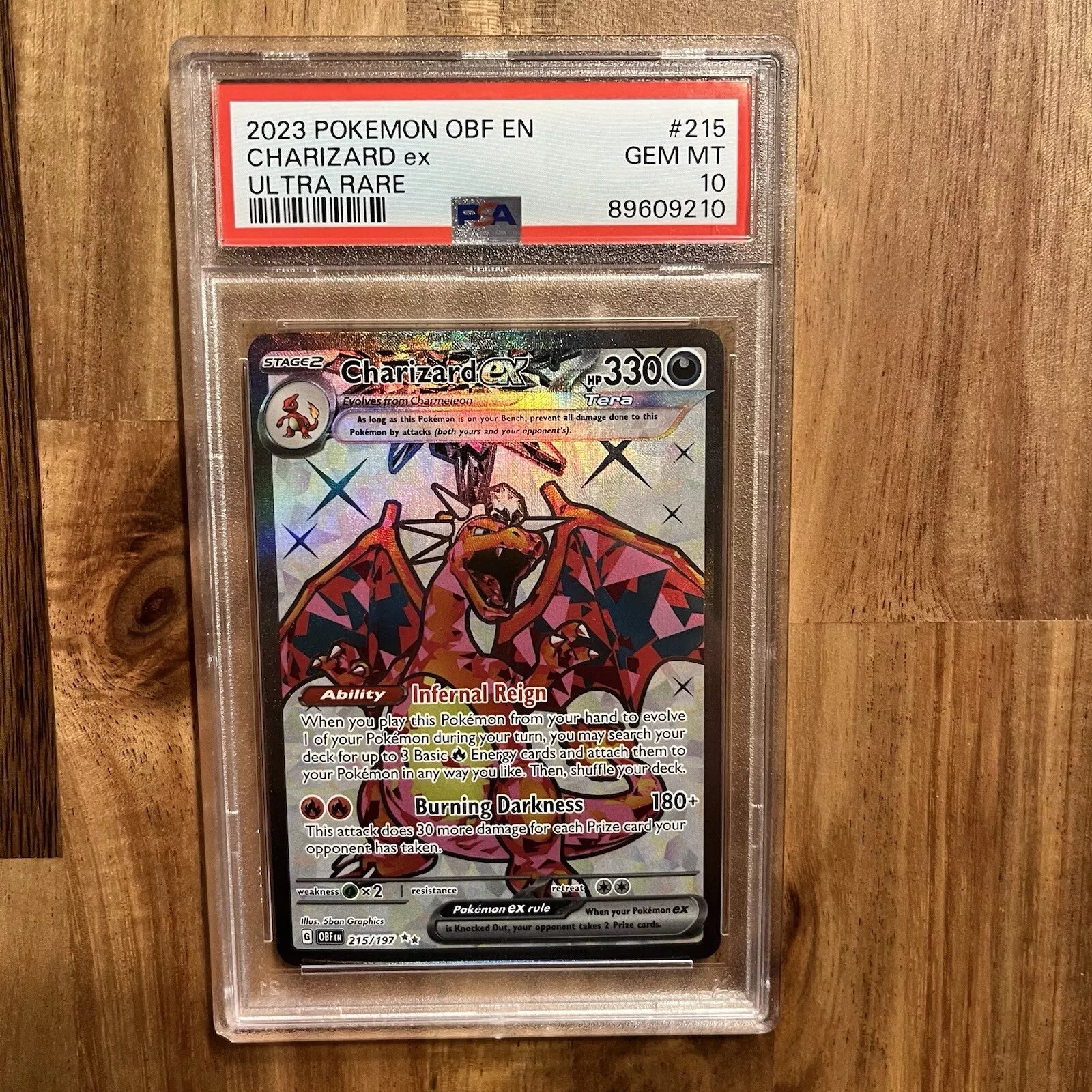 PSA 10 Charizard EX #215 Obsidian Flames Ultra Rare