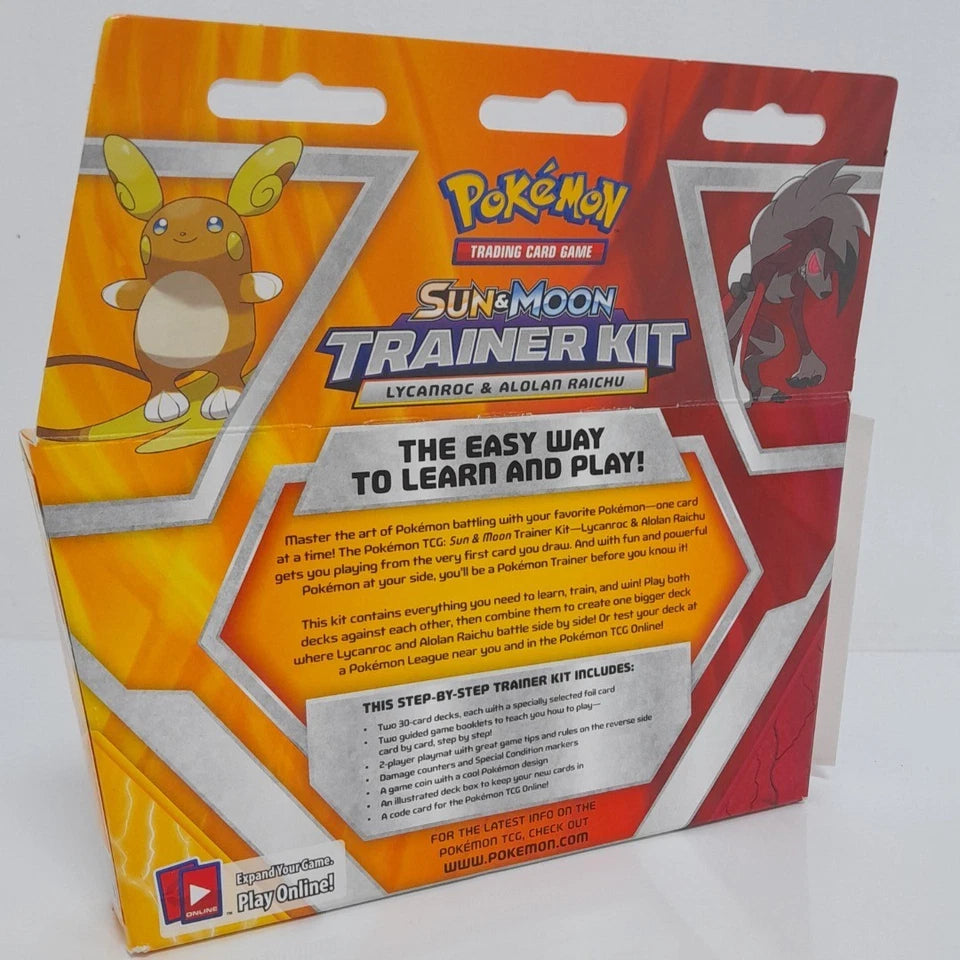 Sun and Moon Trainer Kit – Lycanroc &amp; Alolan Raichu – Factory Sealed!